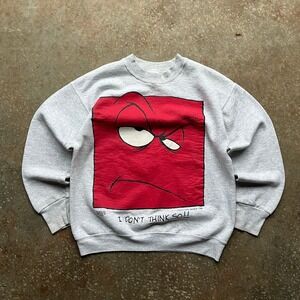 Vintage 1996 Freeze NY Face Offs Sweatshirt Mens Medium Gray I Don't Think So